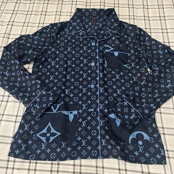 Louis Vuitton monogram silk matching Pajama set- Rare Runway Piece (M/FR40) - Picture 3 of 6